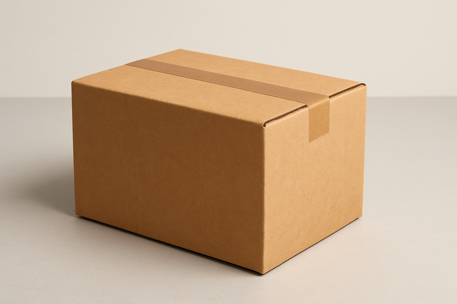 create a picture of a parcel without any branding on it. Ready to be shipped